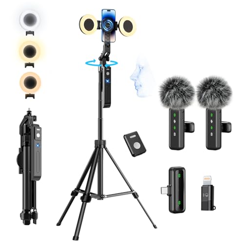 yAyusi YouTube Kit per Vlogging, Podcast Kit per iPhone/Android, Include