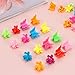 YISSION 200 Pcs Mini Hair Clips Flower Hair Clip Butterfly Hair Clips Small Claw Clips for Hair 90s Hair Accessories for Girls Women School Party Gifts Assorted Color