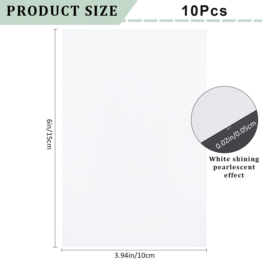 CRASPIRE 10Pcs Sublimation Metal Photo Blanks 5.9 x 3.9'' 0.5mm Thick Aluminum Picture Sign Plate White Pearlescent Heat Transfer Aluminums Blank DIY Wall Room Decor Poster Frame Craft Custom Gift - Image 2
