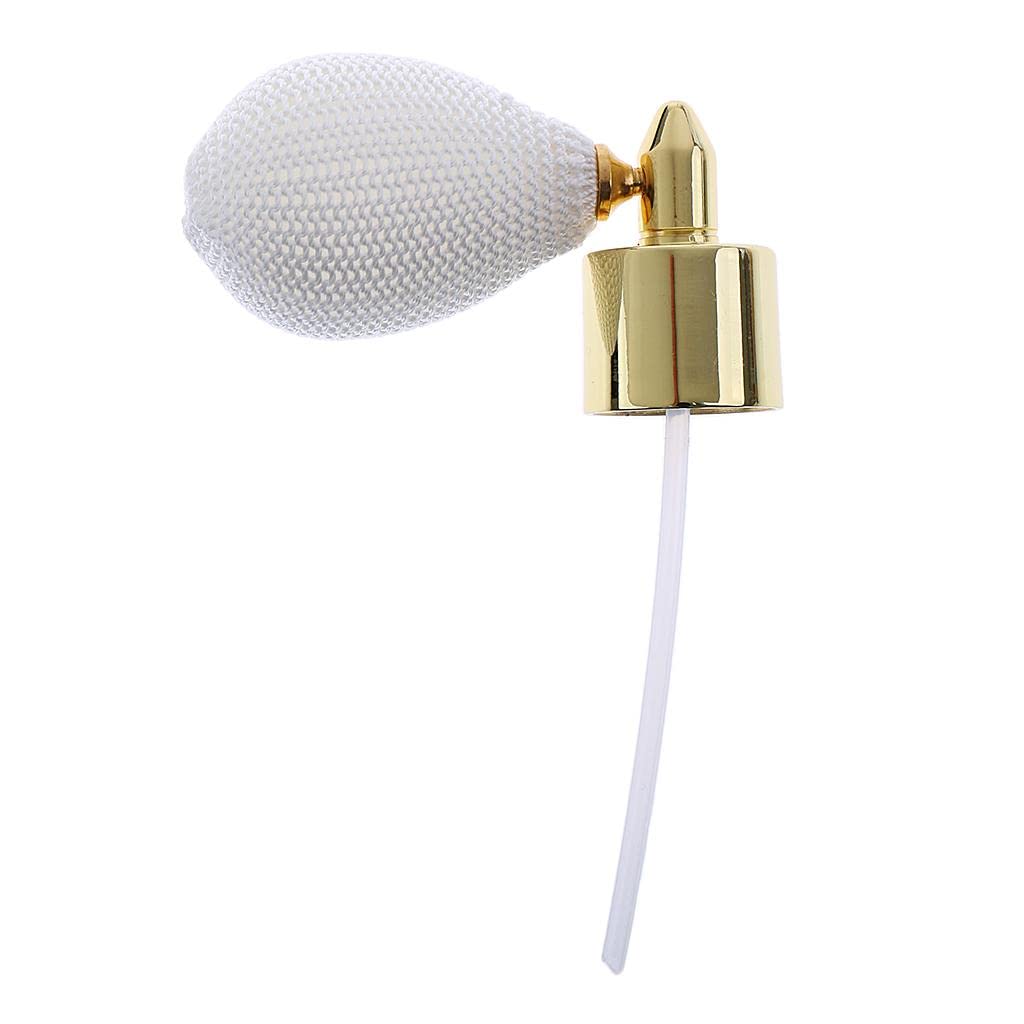 WOVEBIUS Vintage Refillable Glass Perfume Bottle Spray Atomizer Pump with Tube White,18mm