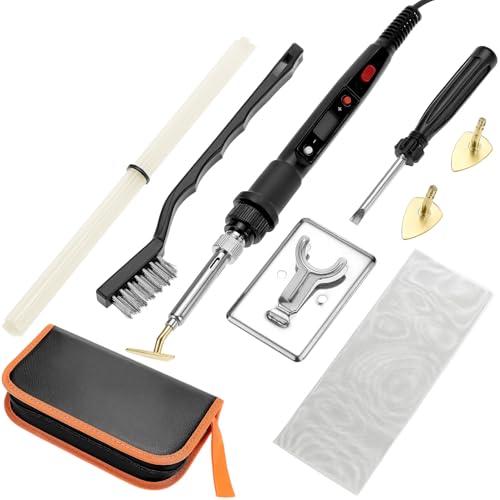 QWORK Plastic Welding Kit for Surface Repair - 80W, 110V, Adjustable Temperature 200-480℃ with...