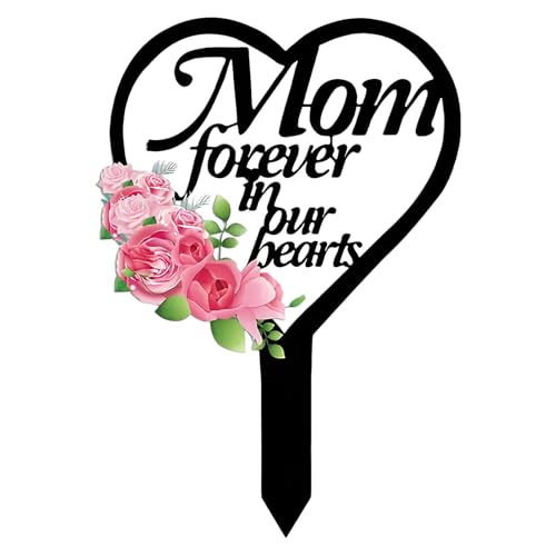 in acrilico 2D per cimitero, decorazione per cimitero, prato, decorazione creativa per cimitero e tomba a di cuore, per cimitero, giardino, simpatia