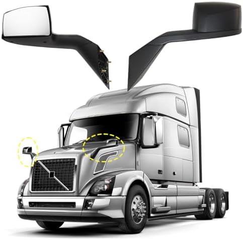 QSC Chrome Hood Mirror Right Passenger Side for International LT LT625 Trucks
