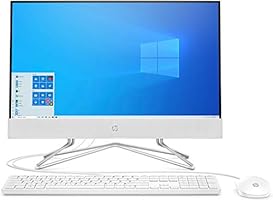 HP All-in-One PC | 21,5" Full HD Display | Intel Pentium J5040 | 4 GB DDR4 RAM | 256 GB SSD | Intel UHD-Grafik 605 | Windows 10 | QWERTZ Tastatur | weiß