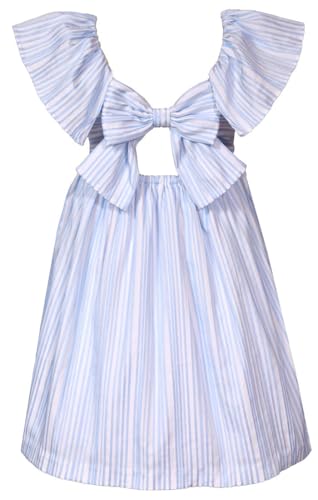 Bonnie Jean Girls Size 4-16 Stripe Jacquard Bow Back Party Dress2