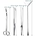 Fistoy Aquarium Aquascaping Tool, Long Tweezers Scissors Spatula, 4 in 1 Stainless Steel Aquatic Plants Set for Fish Starter Kits, Aquariums Tank and Terrarium