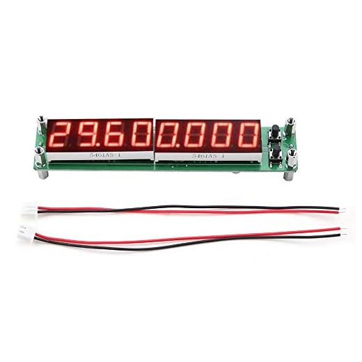 PLJ-8LED-H RF Signal Frequency Counter Cymometer Tester Module 0.1~1000MHz (Backlit font red)
