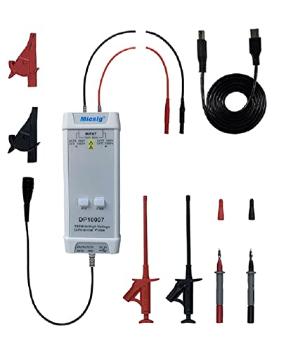 Micsig DP10007 High Voltage Differential Probe Kit, Oscilloscope Probe Kit, 100MHZ 700V