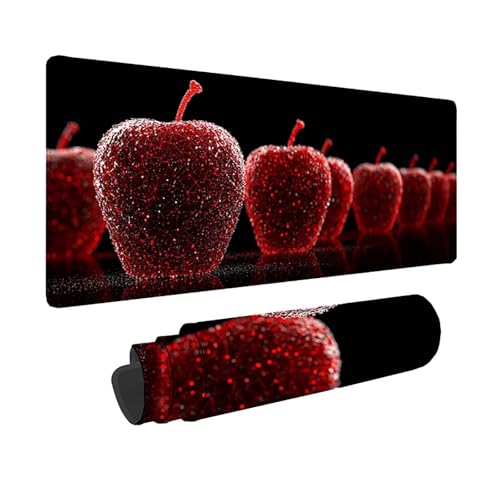 Tapis de souris XXL rouge 800x400mm antidérapant fruit pour bureau