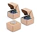 Sdootjewelry Small Gift Boxes 100 Pack, Kraft Gift Boxes Bulk 1.57’’ × 1.57’’ × 0.98’’, Ring Boxes Bulk, Small Cardboard Boxes for Jewelry Packaging, Brown