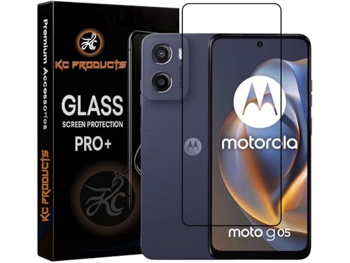 Image of Tempered Glass Screen Protector Compatible For MOTO G05 / Motorola G05 with Easy Self Installation Kit