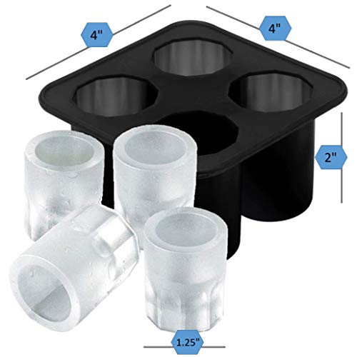 Silicone Shot Glass Mold Frozen Whiskey Glass Ice Cubes Ice Tray – 4