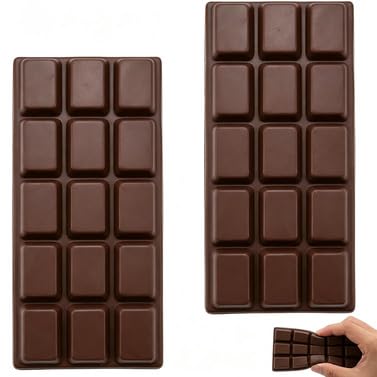 2 Pcs Chocolate Squishy, Chocolate Bar Squishy, Squishies Food, Focus Enhancement for Study Sessions, Stress Relief for Office Workers, Sensory Stimulation for Adults, Novelty Gift Set