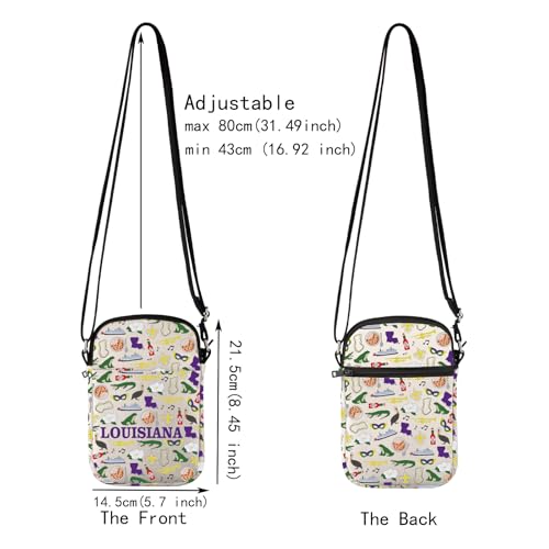JXGZSO Louisiana State Pride Crossbody Bag Louisiana Pouch Louisiana Lovers Gift Louisiana Souvenir Holiday Party Gift2
