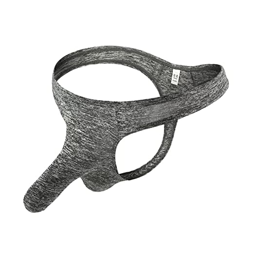 Eywlwaar Men's Thong Underwear Low Rise Elephant Nose Design Black