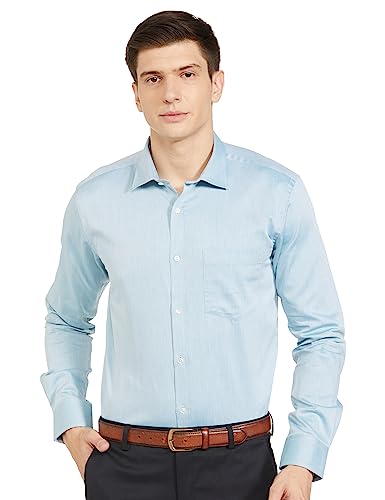 Image of Park Avenue Men's Pure Cotton Structure Pattern Slim Fit Semi Cutaway Collar Full Sleeve Formal Shirt