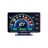 OTPerformance OTP-XS HUD Head Up Display Car, OBD+GPS Data Monitor Digital Speedometer Alarm RPM Water Temperature Turbo Smart Gauge OBD2 Engine CVT/ECT Gear Oil Apply for Most car 2000 Above