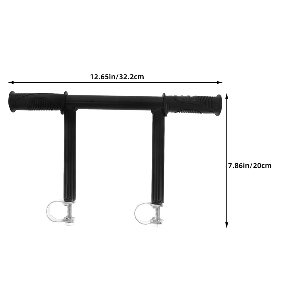 Extension de Guidon de vélo pour Poussette, Fixation de la poignée de calèche, Extension de Guidon de vélo, Support d'accoudoir Universel, en Acier Inoxydable, Noir
