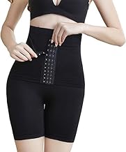 Fashiol Women's High Waisted Body Shaper Boyshorts Tummy Control High Waist Slimming and Smoothing Eye Hook & Wired Tummy Tucker Shapewear