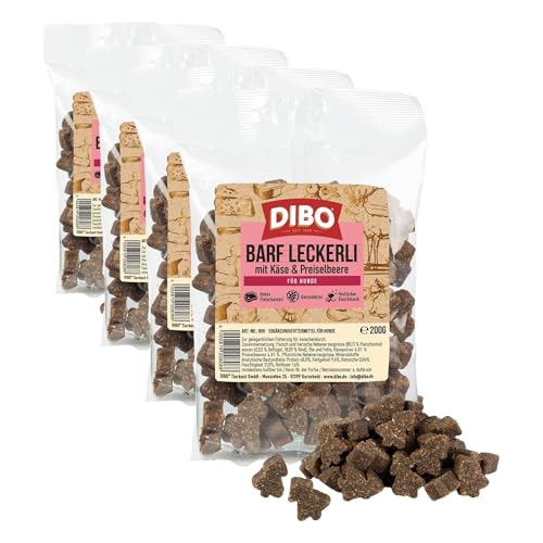 DIBO BARF Leckerli mit Käse & Preiselbeere 200g für Hunde – Gesunde Hundefutter Snacks | Weihnachtliche Leckerlis, Festliche Weihnachts-Snack-Edition | Genuss in der Vorweihnachtszeit und Geschenkidee