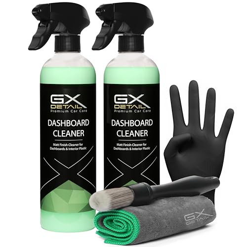 GxDetail Limpia Salpicaderos para Coche 1 Litro – Renueva y Protege Plásticos y Vinilos – Efecto Antipolvo y Acabado Mate – Fórmula No Grasa y Fácil Aplicación.