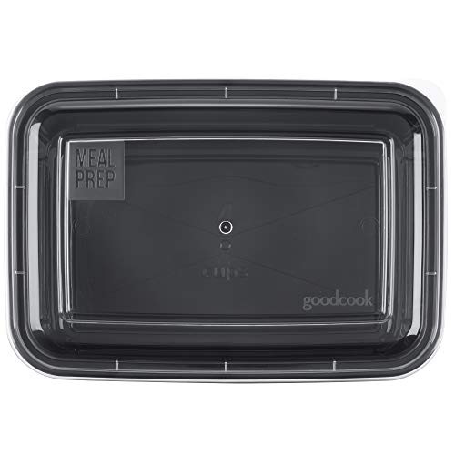 GoodCook Meal Prep Containers, Single Compartment 10-Pack, BPA-Free Reusable Food Storage, Black, Microwave & Freezer Safe, Stackable Meal Prep Containers for Lunches and Snacks - Image 6