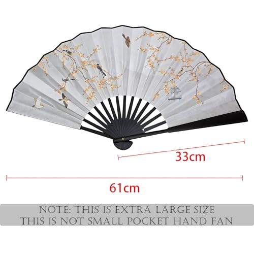 Abanico madera doble cara GFM® gigante para colgar en pared y actuaciones baile 4