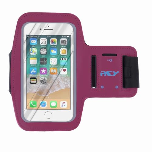 Brazalete Deportivo Reflectante para Smartphones Desde 5,5' hasta 6,3', Rosa Oscuro