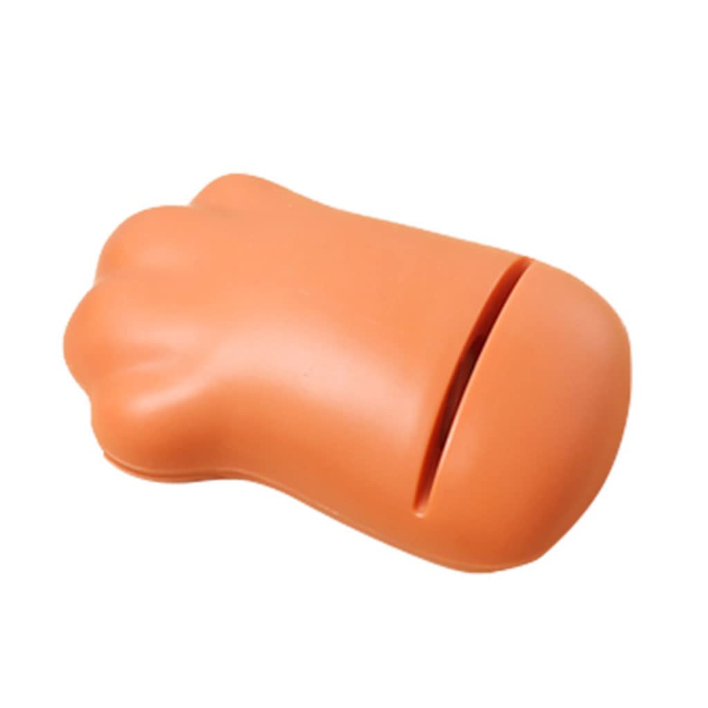 Elnwnnkc B Grindstone Cartoon Cats Paw Shape Cutter Sharpener Kitchen Safe Sharpening Anti-Skid Whetstone Household Supply Sharpeners Chefs Professional