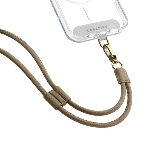CASETiFY レザーコード スマホショルダー - グレージュ