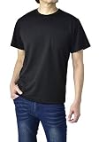 [FLAG ON CREW] (フラグオンクルー) 半袖 無地Tシャツ メンズ 吸汗速乾 胸ポケット クルーネック tシャツ / A5V / M ブラック・BLACK