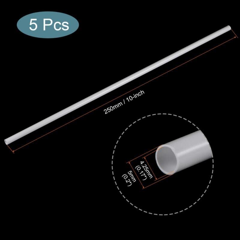 Tool parts 5pcs Plastic Model Tube ABS Round Tube 4.2mmx5mmx250mm for Model Making