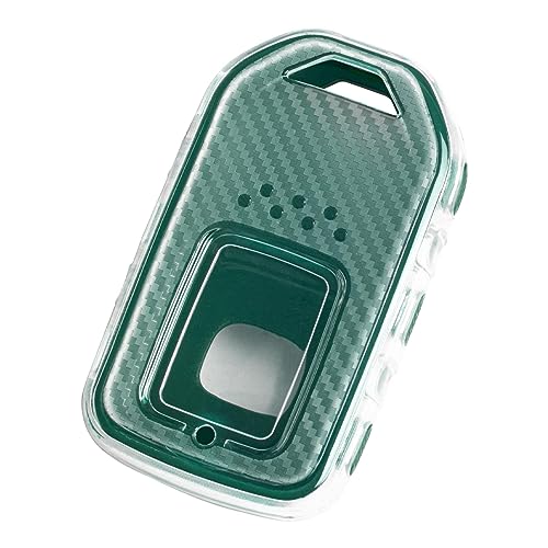 Image of Key Fob Case TPU Cover Compatible with Honda Accord Hybrid Civic CROSSTOUR CR-V CR-Z FIT HR-V Odyssey Transparent Carbon Fiber Texture 3 4 5 6 7 Button Protective Key Shell