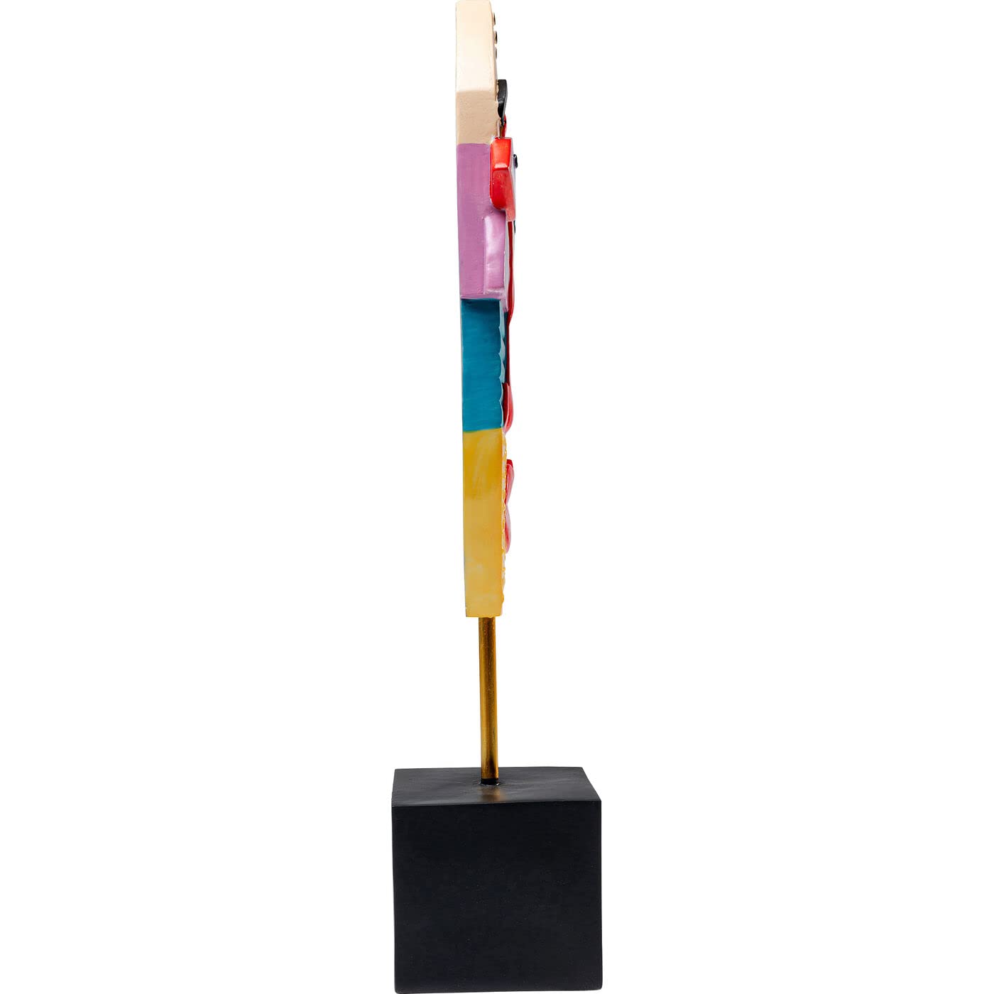 Kare Design Deko Objekt Abstract Face, abstraktes Gesicht, handbemalt, Multicolour, Artikelhöhe 52cm