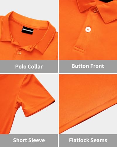 Dreammonkey Toddler to Youth Boys' Performance Polo Kids Collared Golf Shirt School Uniform4