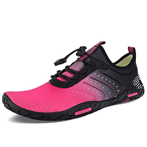 Image of MAYZERO Water Shoes Men Women Swim Surf Shoes Beach Pool Shoes Wide Toe Hiking Aqua Shoes Winter House Slippers