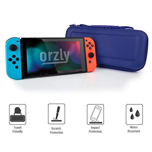 Image of Orzly Carrying case for Switch Switch Console 1st Gen Consoles - Midnight Blue Protective Hard Portable Travel caseGIFT BOXED