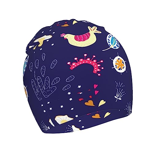 Rqzwdq Cute Chicken Kids Beanie Hats Warm Knit Beanie Cap Skull Caps Gifts Decor for Boys Girls White