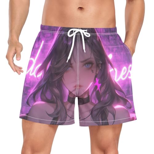 Traje de baño para hombre de anime 3D con secado rápido para playa y piscina
