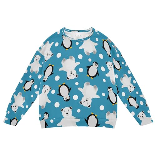 Christmas Bear Penguins Snow Boy Girl Sweatshirt Toddler Crewneck Pullover Sweater Long Sleeve Fall Winter Clothes