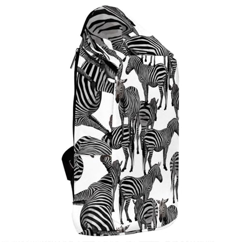 Sac à dos à bandoulière zèbre multicolore mixte petit format - 4