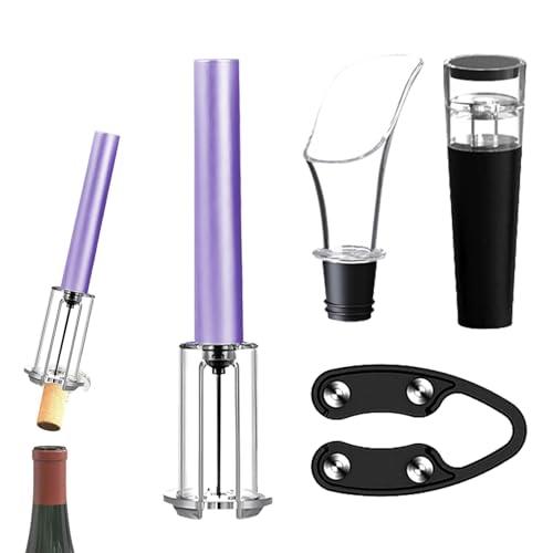 Generico Set décapsuleur pour vin, kit tire-bouchon pour vin | kit tire-bouchon manuel pour bouteilles de vin | ouvre-bouteille de vin, accessoire bar pour maison, bar, cuisine, fêtes