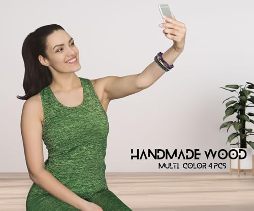 Image of Handmade Natural Wooden Bangles, Stylish Designs,Artisan Premium Quality for Women | Natural Wood Bangles Christmas Gift Jewelry for Her | Eco-Friendly Artisan Crafted Gift