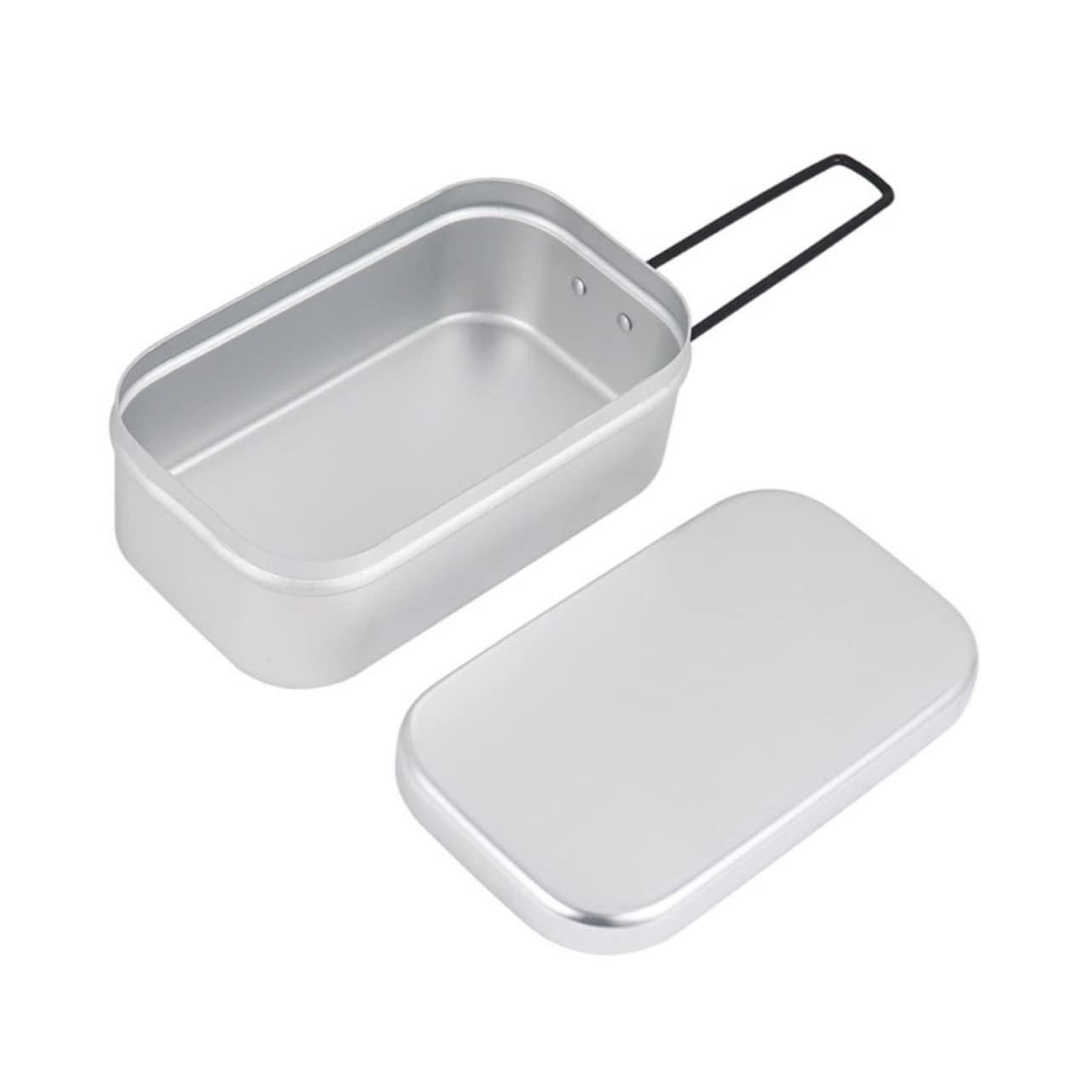 COLLBATH Aluminum Outdoor Food Container with Foldable Handle Lightweight and Portable for Camping Hiking and Picnic Use Design for Convenient Transport