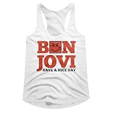 Bon Jovi Rock Band Have A Nice Day White Womens Racerback Tank Top Tee