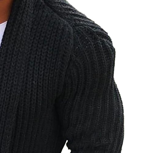 Men's Shawl Collar Open Front Long Cardigan Shawl Collar Cardigan Shawl Collar Open Front Knit Sweater3