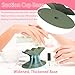 Vantico Silicone Nail Art Finger Rest with Suction Cup Base, Whale Tail Design, Green and Blue, Professional Manicure Hand Support, 2 Count