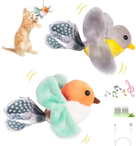 Elektrisches Katzenspielzeug Mit Vogel - Interaktiv & Aufladbar Für Selbständiges Spielen