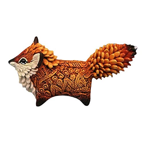 Estatua de tótem zorro de resina decoración animal