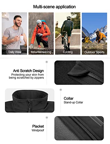 Chaleco softshell KUTOOK para hombre con forro polar transpirable y resistente al viento HC201 5